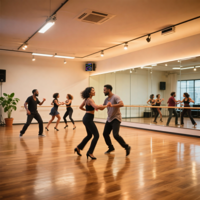 Llegar a salones ideales para sociales de baile y espacios de entrenamiento